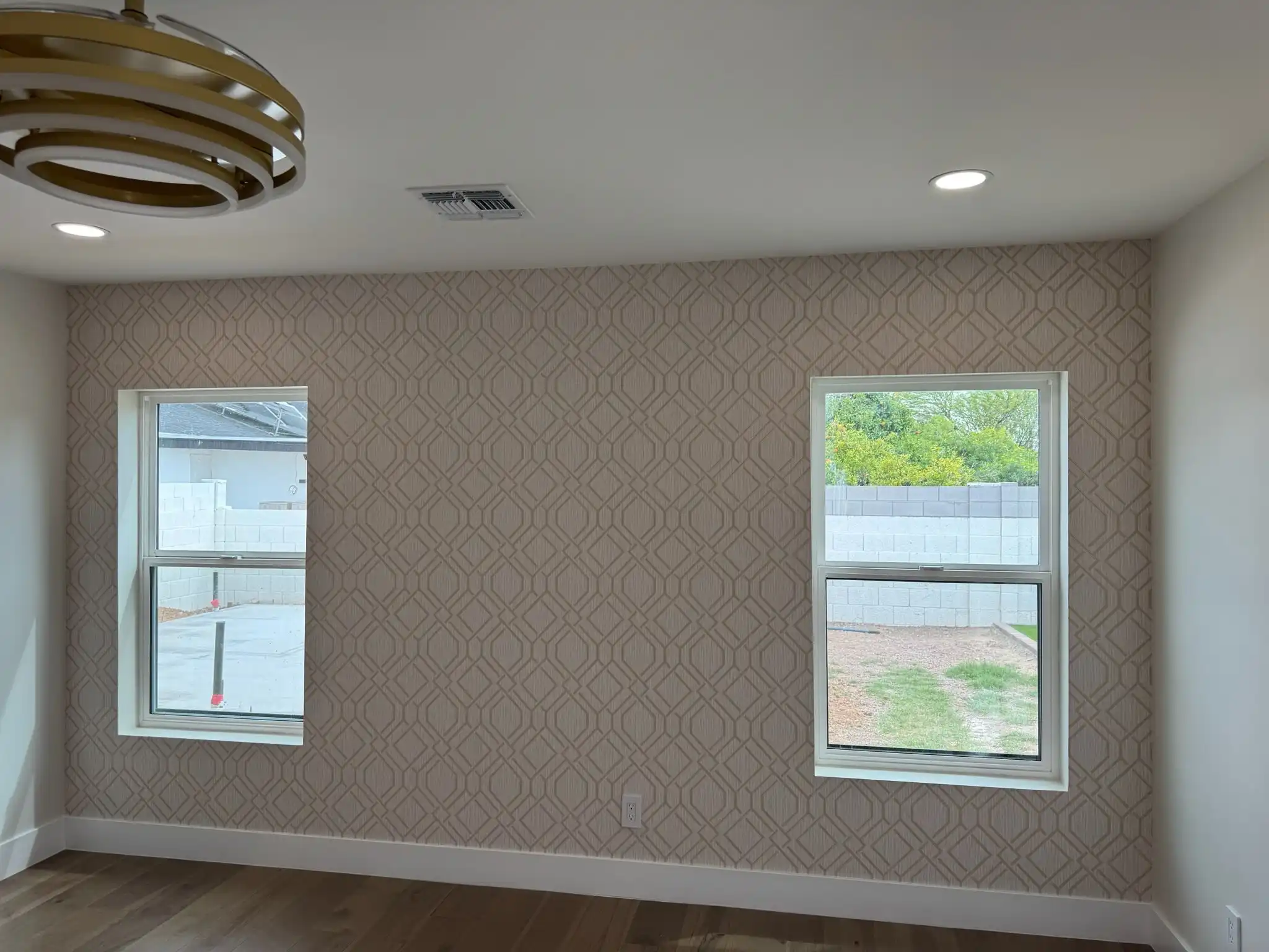 Residential wallpaper installation in San Antonio dining room